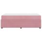 Preview: Bettgestell mit Matratze Sonstiges Rosa 90 x 200 cm Samt