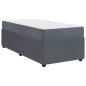 Preview: Bettgestell mit Matratze Sonstiges Dunkelgrau 100 x 200 cm Samt