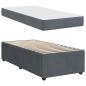 Preview: Bettgestell mit Matratze Sonstiges Dunkelgrau 100 x 200 cm Samt