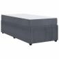Preview: Bettgestell mit Matratze Sonstiges Dunkelgrau 100 x 200 cm Samt