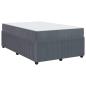 Preview: Bettgestell mit Matratze Sonstiges Dunkelgrau 120 x 190 cm Samt