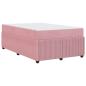 Preview: Bettgestell mit Matratze Sonstiges Rosa 120 x 190 cm Samt