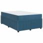 Preview: Bettgestell mit Matratze Sonstiges Blau 120 x 200 cm Samt