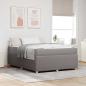 Preview: ARDEBO.de - Bettrahmen Taupe 140 x 200 cm Stoff