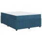 Preview: Bettgestell mit Matratze Sonstiges Blau 140 x 200 cm Samt