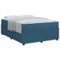Preview: Bettgestell mit Matratze Sonstiges Blau 140 x 200 cm Samt