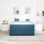 Preview: Bettgestell mit Matratze Sonstiges Blau 140 x 200 cm Samt