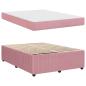 Preview: Bettgestell mit Matratze Sonstiges Rosa 140 x 200 cm Samt