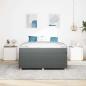 Preview: ARDEBO.de - Bettgestell Sonstiges Dunkelgrau 160 x 200 cm Stoff