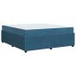 Preview: Bettgestell mit Matratze Sonstiges Blau 180 x 200 cm Samt