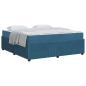 Preview: Bettgestell mit Matratze Sonstiges Blau 180 x 200 cm Samt