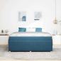 Preview: Bettgestell mit Matratze Sonstiges Blau 180 x 200 cm Samt
