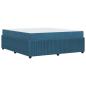 Preview: Bettgestell mit Matratze Sonstiges Blau 180 x 200 cm Samt
