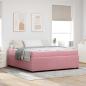 Preview: ARDEBO.de - Bettgestell mit Matratze Sonstiges Rosa 180 x 200 cm Samt