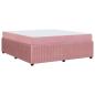 Preview: Bettgestell mit Matratze Sonstiges Rosa 180 x 200 cm Samt