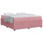 Preview: Bettgestell mit Matratze Sonstiges Rosa 180 x 200 cm Samt