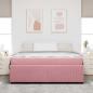 Preview: Bettgestell mit Matratze Sonstiges Rosa 180 x 200 cm Samt