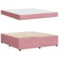 Preview: Bettgestell mit Matratze Sonstiges Rosa 180 x 200 cm Samt