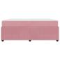 Preview: Bettgestell mit Matratze Sonstiges Rosa 180 x 200 cm Samt