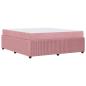 Preview: Bettgestell mit Matratze Sonstiges Rosa 180 x 200 cm Samt