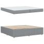 Preview: Bettgestell Sonstiges Hellgrau 200 x 200 cm Stoff