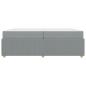 Preview: Bettgestell Sonstiges Hellgrau 200 x 200 cm Stoff