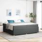Preview: ARDEBO.de - Bettgestell Sonstiges Dunkelgrau 200 x 200 cm Stoff