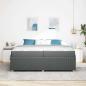 Preview: Bettgestell Sonstiges Dunkelgrau 200 x 200 cm Stoff
