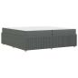 Preview: Bettgestell Sonstiges Dunkelgrau 200 x 200 cm Stoff