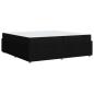 Preview: Bettgestell Sonstiges Schwarz 200 x 200 cm Stoff