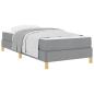 Preview: Boxspringbett Taupe, Braun 80 x 200 cm Stoff, Ingenieurholz