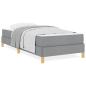 Preview: Boxspringbett Taupe, Braun 80 x 200 cm Stoff, Ingenieurholz