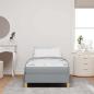 Preview: Boxspringbett Taupe, Braun 80 x 200 cm Stoff, Ingenieurholz