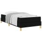 Preview: Boxspringbett Schwarz, Braun 90 x 190 cm Stoff, Ingenieurholz