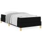 Preview: Boxspringbett Schwarz, Braun 90 x 190 cm Stoff, Ingenieurholz