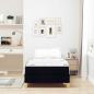 Preview: Boxspringbett Schwarz, Braun 90 x 190 cm Stoff, Ingenieurholz