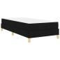 Preview: Boxspringbett Schwarz, Braun 90 x 190 cm Stoff, Ingenieurholz