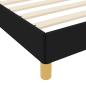 Preview: Boxspringbett Schwarz, Braun 90 x 190 cm Stoff, Ingenieurholz