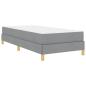 Preview: Boxspringbett Taupe, Braun 100 x 200 cm Stoff, Ingenieurholz