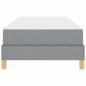 Preview: Boxspringbett Taupe, Braun 100 x 200 cm Stoff, Ingenieurholz