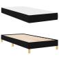 Preview: Boxspringbett Schwarz, Braun 100 x 200 cm Stoff, Ingenieurholz