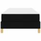 Preview: Boxspringbett Schwarz, Braun 100 x 200 cm Stoff, Ingenieurholz