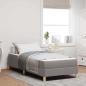 Preview: ARDEBO.de - Boxspringbett Taupe, Braun 100 x 200 cm Stoff, Ingenieurholz