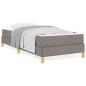 Preview: Boxspringbett Taupe, Braun 100 x 200 cm Stoff, Ingenieurholz