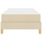 Preview: Boxspringbett Creme, Braun 100 x 200 cm Stoff, Ingenieurholz