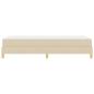 Preview: Boxspringbett Creme, Braun 100 x 200 cm Stoff, Ingenieurholz