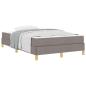 Preview: Boxspringbett Taupe, Braun 120 x 200 cm Stoff, Ingenieurholz