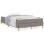 Preview: Boxspringbett Taupe, Braun 120 x 200 cm Stoff, Ingenieurholz