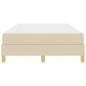 Preview: Boxspringbett Creme, Braun 120 x 200 cm Stoff, Ingenieurholz