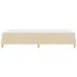 Preview: Boxspringbett Creme, Braun 120 x 200 cm Stoff, Ingenieurholz
